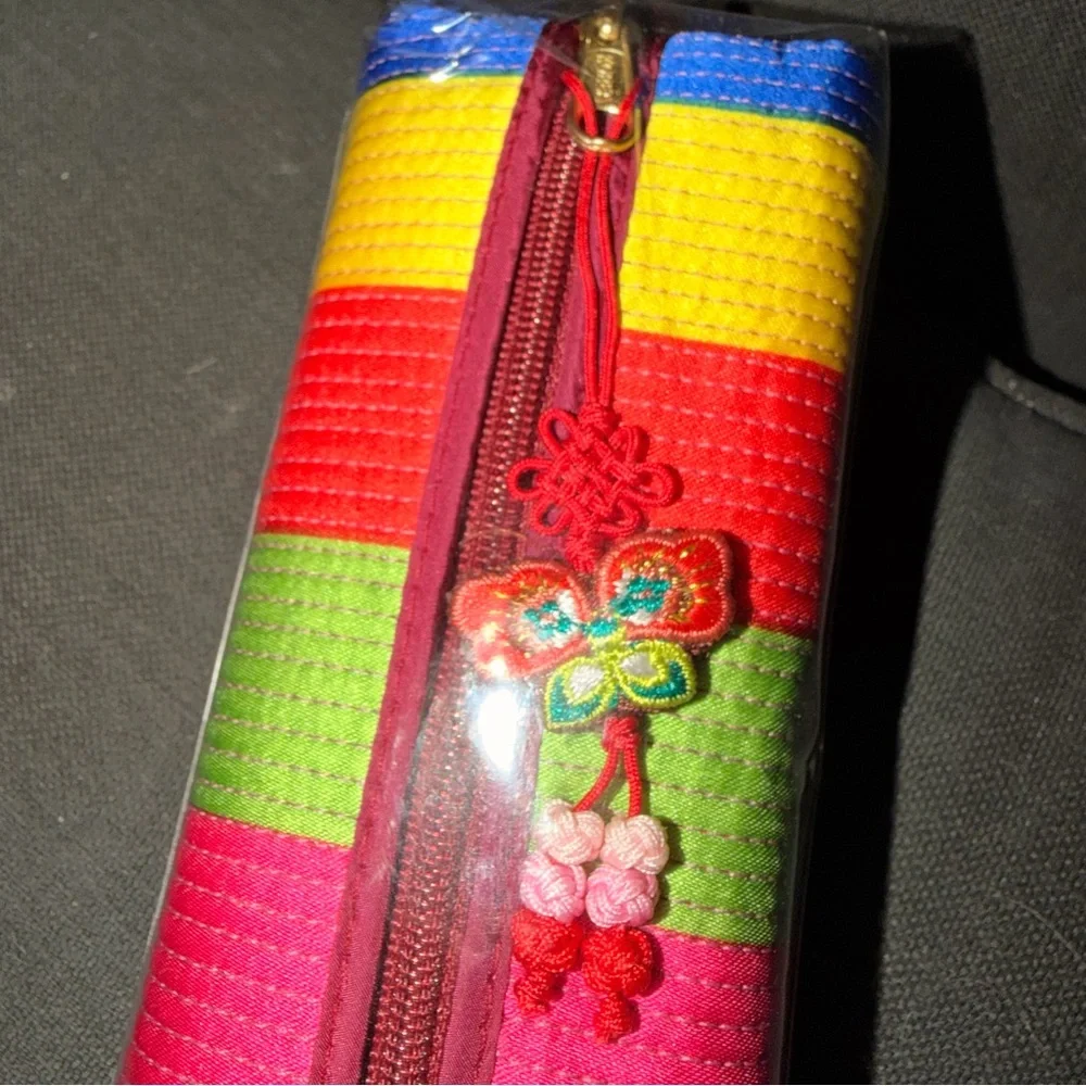 Colorful Striped Pencil Case